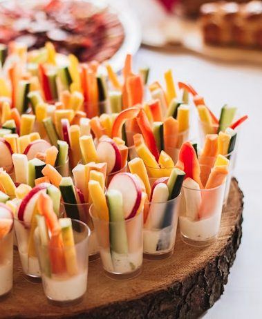 Colourful wrap and canapé cones