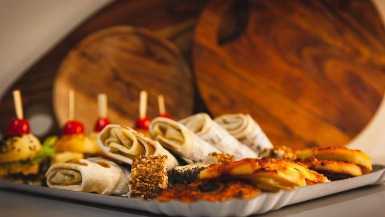 Platter of savoury pastries