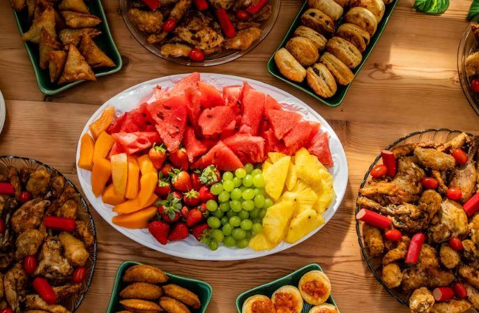 Fresh fruit and dessert cups