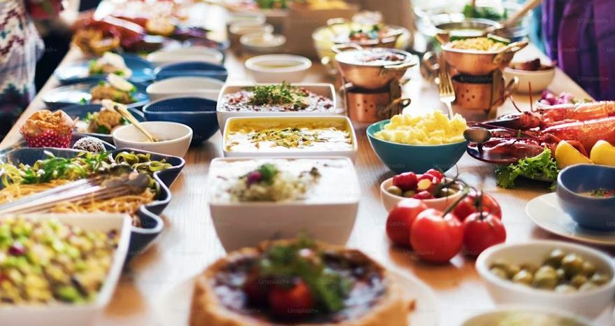 Abundant buffet spread