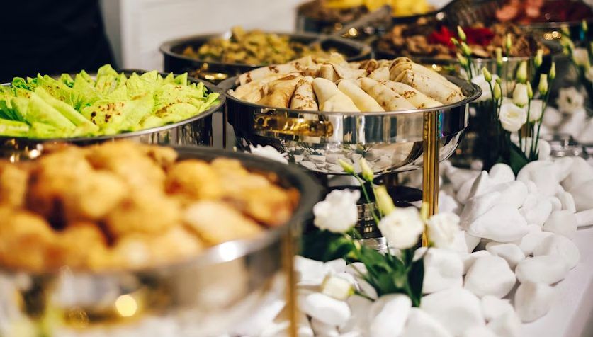 Elegantly styled catering platters